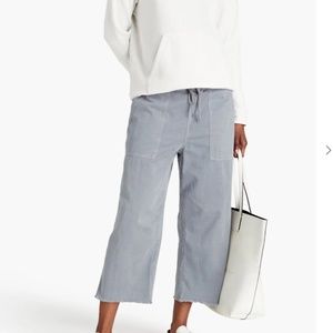 James Perse Wide Leg Cargo Pants Ankle/Crop length size 0, IMPERFECTION